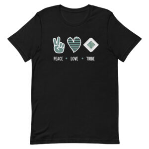 Adult Short Sleeve T-shirt-Peace/Love/Tribe